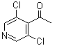 结构式 CAS# 402561-66-4, 1-(3,5-二氯-4-吡啶基)乙酮