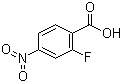 结构式 CAS# 403-24-7, 2-氟-4-硝基苯甲酸