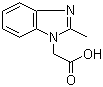 结构式 CAS# 40332-17-0, (2-甲基苯并咪唑-1-基)乙酸