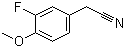 structure of CAS# 404-90-0, 3-Fluoro-4-methoxyphenylacetonitrile;3-Fluoro-4-methoxybenzyl cyanide