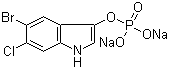 5-溴-6-氯-3-吲哚基磷酸酯二钠盐分子结构 (CAS 404366-59-2)