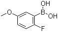 structure of CAS# 406482-19-7, 2-Fluoro-5-methoxyphenylboronic acid