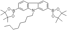 9-辛基咔唑-2,7-二硼酸二频哪醇酯分子结构 (CAS 406726-92-9)