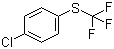 structure of CAS# 407-16-9, 4-(Trifluoromethylthio)chlorobenzene;4-Chlorophenyl(trifluoromethyl)sulfide