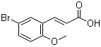 structure of CAS# 40803-53-0, 5-Bromo-2-methoxycinnamic acid;3-(5-Bromo-2-methoxyphenyl)-2-propenoic acid