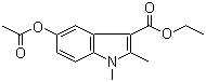 structure of CAS# 40945-79-7, Ethyl 5-acetyloxy-1,2-dimethylindole-3-carboxylate;5-Acetoxy-1,2-dimethyl-1H-indole-3-carboxylic acid ethyl ester