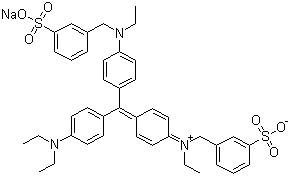 structure of CAS# 4129-84-4, Acid Violet 17;C.I. 42650; Sodium 3-[[[4-[(4-diethylaminophenyl)-[4-[ethyl-[(3-sulfonatophenyl)methyl]azaniumylidene]-1-cyclohexa-2,5-dienylidene]methyl]phenyl]-ethylamino]methyl]benzenesulfonate
