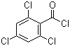 structure of CAS# 4136-95-2, 2,4,6-Trichlorobenzoyl chloride