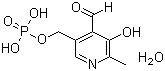 structure of CAS# 41468-25-1, Pyridoxal-5-phosphate monohydrate;3-Hydroxy-2-methyl-5-([phosphonooxy]methyl)-4-pyridinecarboxaldehyde monohydrate