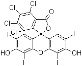 Rose Bengal lactone molecular structure (CAS 4159-77-7)