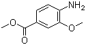 结构式 CAS# 41608-64-4, 4-氨基-3-甲氧基苯甲酸甲酯