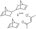 structure of CAS# 41612-46-8, Tris(norbornadiene)acetylacetonateiridium(III)