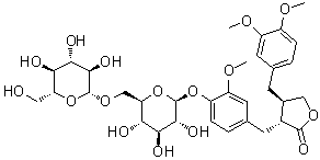 structure of CAS# 41682-24-0, Arctigenin 4'-beta-gentiobioside;Arctigenin 4'-gentiobioside