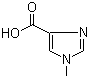结构式 CAS# 41716-18-1, 1-甲基-4-咪唑甲酸; 1-甲基-4-羧基-1H-咪唑
