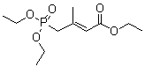 structure of CAS# 41891-54-7, Triethyl 4-phosphono-3-methyl-2-butenoate;Diethyl 3-ethoxycarbonyl-2-methyl-2-propenyl phosphonate; Triethyl 3-methyl-4-phosphono-2-butenoate