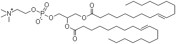 结构式 CAS# 4235-95-4, 二油酰基卵磷脂; 1,2-二油酰-sn-甘油-3-磷酰胆碱