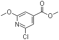 结构式 CAS# 42521-10-8, 2-氯-6-甲氧基异烟酸甲酯