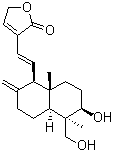 structure of CAS# 42895-58-9, 11,12-Didehydro-14-deoxyandrographolide;14-Deoxy-11,12-didehydroandrographolide; 14-Deoxy-11,14-didehydroandrographolide; AP 10