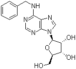 结构式 CAS# 4294-16-0, 6-苄基氨基嘌呤核糖甙; 6-苄基腺苷