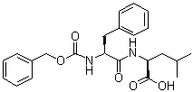结构式 CAS# 4313-73-9, N-苄氧羰基-L-苯丙氨酰-L-亮氨酸