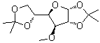 structure of CAS# 43138-64-3, 1,2:5,6-Diisopropylidene-3-O-methyl-alpha-D-glucofuranose