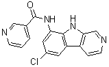 structure of CAS# 431898-65-6, N-(6-Chloro-9H-pyrido[3,4-b]indol-8-yl)-3-pyridinecarboxamide