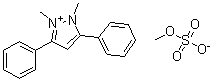 structure of CAS# 43222-48-6, Yanmaiku;1,2-Dimethyl-3,5-diphenyl-1H-pyrazolium methyl sulfate; 1,2-Dimethyl-3,5-diphenylpyrazolium methyl sulfate; AC 84777; Avenge; Avenge 200C; Avenge SP; Difenzoquat methyl sulfate; Finaven