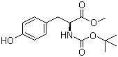 结构式 CAS# 4326-36-7, Boc-L-酪氨酸甲酯; N-叔丁氧羰基-L-酪氨酸甲酯