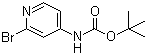 结构式 CAS# 433711-95-6, 2-溴吡啶-4-氨基甲酸叔丁酯