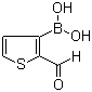 结构式 CAS# 4347-31-3, 2-醛基噻吩-3-硼酸; 2-甲酰基噻吩-3-硼酸