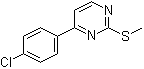 结构式 CAS# 434941-55-6, 4-(4-氯苯基)-2-甲硫基嘧啶