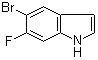 结构式 CAS# 434960-42-6, 5-溴-6-氟-1H-吲哚