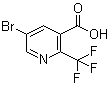 5-Bromo-2-(trifluoromethyl)-3-pyridinecarboxylic acid molecular structure (CAS 436799-36-9)