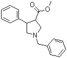 结构式 CAS# 438492-33-2, 1-苄基-4-苯基吡咯烷-3-羧酸甲酯