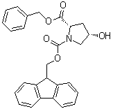 结构式 CAS# 439290-35-4, (2S,4S)-4-羟基-1,2-吡咯烷二甲酸 1-芴甲基酯 2-苄基酯