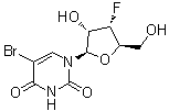 5-溴-3'-脱氧-3'-氟尿苷分子结构 (CAS 439579-22-3)