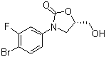 结构式 CAS# 444335-16-4, (5R)-3-(4-溴-3-氟苯基)-5-羟甲基恶唑烷-2-酮