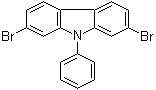 structure of CAS# 444796-09-2, 2,7-Dibromo-9-phenyl-9H-carbazole;2,7-Dibromo-N-phenylcarbazole