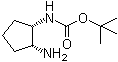 structure of CAS# 445479-01-6, ((1S,2R)-2-Aminocyclopentyl)carbamic acid tert-butyl ester;(1S,2R)-1-[N-(t-Butoxycarbonyl)amino]-2-cyclopentanamine; tert-Butyl ((1S,2R)-2-aminocyclopentyl)carbamate; tert-Butyl N-((2R,1S)-2-aminocyclopentyl)carbamate