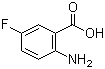 结构式 CAS# 446-08-2, 2-氨基-5-氟苯甲酸