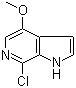structure of CAS# 446284-32-8, 7-Chloro-4-methoxy-1H-pyrrolo[2,3-c]pyridine