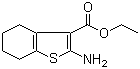 结构式 CAS# 4506-71-2, 2-氨基-4,5,6,7-四氢-1-苯并噻吩-3-羧酸乙酯