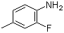 结构式 CAS# 452-80-2, 2-氟-4-甲基苯胺; 3-氟-4-氨基甲苯