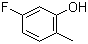 结构式 CAS# 452-85-7, 5-氟-2-甲基苯酚