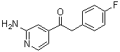 structure of CAS# 452056-80-3, 2-(4-Fluorophenyl)-1-(2-amino-4-pyridyl)ethanone;1-(2-Aminopyridin-4-yl)-2-(4-fluorophenyl)ethanone
