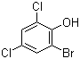 structure of CAS# 4524-77-0, 2,4-Dichloro-6-bromophenol;2-Bromo-4,6-dichlorophenol; 6-Bromo-2,4-dichlorophenol