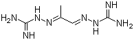 structure of CAS# 459-86-9, Mitoguazone;Methylglyoxal bis(guanylhydrazone); 1,1'-((Methylethanediylidene)dinitrilo)diguanidine; 2,2'-(1-Methyl-1,2-ethanediylidene)bis-hydrazinecarboximidamid