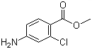 structure of CAS# 46004-37-9, Methyl 4-amino-2-chlorobenzoate;2-Chioro-4-aminobenzoic acid methyl ester; 4-Amino-2-chlorobenzoic acid methyl ester