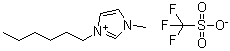 structure of CAS# 460345-16-8, 1-Methyl-3-hexylimidazolium trifluoromethylsulfonate