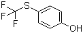 structure of CAS# 461-84-7, 4-(Trifluoromethylthio)phenol;4-Trifluoromethylmercaptophenol; 4-Trifluoromethylsulfanylphenol